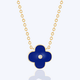Enamel Clover Pendant Necklace