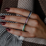 Emerald & Diamond Layered Band