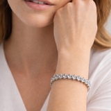 9.68ctw Emerald-Cut Diamond Tennis Bracelet