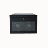 WOLF British Racing Green Double Winder with Storage & Travel Case