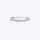 14K White Gold Classic Round Brilliant Lab-Grown Diamond Semi-Eternity Band (SS)