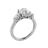 Graceful Trio Three Stone Engagement Ring