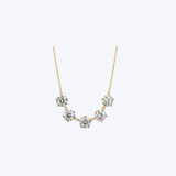 14K Yellow Gold 5.00ctw Lab-Grown Diamond Station Necklace - 3.5gr/16-18” (HD)