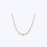 14K Yellow Gold 2.47ctw Bezel-Set Mixed Shape Diamond Tennis Necklace - 16" (WCLOUD)