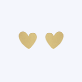 Gold Heart Press Fit Back Stud Earring