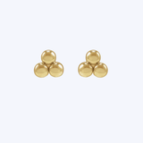 Tiny Gold Bead Press Fit Back Stud Earring