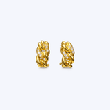 18K Yellow Gold 0.36ctw Diamond Link Huggie Earrings - 13.5gr/17mm (EST)