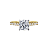 Gabriel & Co Bridal Collection Round Brilliant Cut Setting with Diamond Accent Engagement Ring