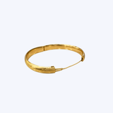 14K Yellow Gold 10.3mm Vintage Engraved Hinged Bangle Bracelet - 14gr/7" (EST)