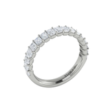 Matching Band for Eterna Oval Engagement Ring with Emerald Cut Band