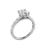 Serenity Oval Hidden Halo Engagement Ring