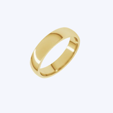 14K Yellow Gold 4.5 mm Lightweight Comfort-Fit Half Round Band - 8.25/4.37gr (STU)