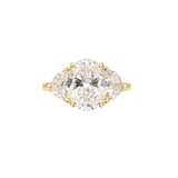 14K Yellow Gold 3.05ctw Oval Cut Lab-Grown Diamond with 1.18ctw Half Moon Side Diamonds - 6.5/GIA (HD)
