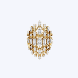 Noam Carver 14K Yellow Gold 1.27ctw Celestial Crown Diamond Statement Ring - 6.5