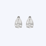 14K Gold 3-Prong Pear Lab-Grown Diamond Studs [Made-To-Order] (VSM)