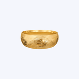 14K Yellow Gold 20.5mm Vintage Floral Engraved Hinged Bangle Bracelet - 26.9gr/6.5" (EST)