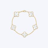 18K Yellow Gold 15mm Clover Station Bracelet (BCO)