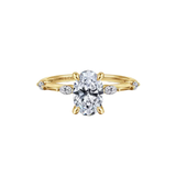 Gabriel & Co Bridal Collection Oval Cut Setting with Station Marquise Diamond Accent Engagement Ring
