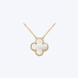 18K Yellow Gold 15mm Clover Pendant Necklace (BCO)