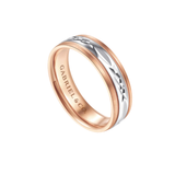 Gabriel & Co Christopher 6mm Engraved Men's Wedding Band in Satin Finish