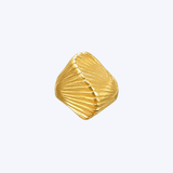 14K Yellow Gold Fluted Dome Statement Ring - 5.5/4.46gr (EST)