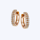 Simon G. 18K Gold Double Line 0.55ctw Diamond Hoops - 15mm