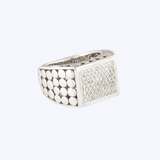John Hardy Diamond Dot Signet Ring