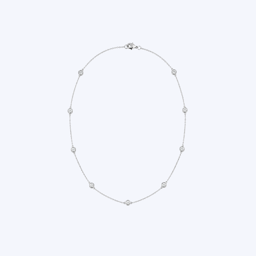14K Gold Diamond by the Yard Necklace - 16" (VSM)