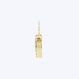 14K Yellow Gold 0.03ctw Diamond Accented Mantra Necklace - 16-18" (STU)