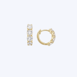 14K Yellow Gold 1.56ctw Diamond 12mm Huggie Hoops (HM)
