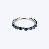 14K Gold Zig-Zag Baguette Gemstone Ring (TEN)