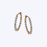 Single Prong Diamond Hoops