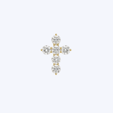 14K Yellow Gold Diamond Cross Pendant (HM)