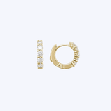 14K Yellow Gold 0.50ctw Diamond 12mm Huggie Hoops (HM)