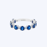 Simon G. 18K White Gold 1.76ctw Sapphire & 0.35ctw Diamond Ring - 6