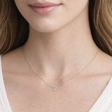 Gabriel & Co 14K White Gold Diamond Heart Necklace