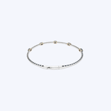 14K White and Yellow Gold 1.55ctw Sapphire and 0.32ctw Diamond Flex Bracelet - 6.75 (HM)