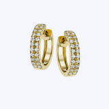 Simon G. 18K Gold Double Line 0.55ctw Diamond Hoops - 15mm