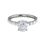 Serenity Oval Hidden Halo Engagement Ring