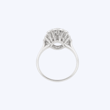 14K White Gold Vintage-Inspired 0.40ctw Diamond Rosette Ring - 6.5/5.31gr (EST)