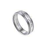 Gabriel & Co Christopher 6mm Engraved Men's Wedding Band in Satin Finish