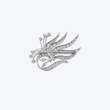 14K White Gold 0.65ctw Diamond Spray Brooch - 7.9gr (EST)