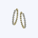Single Prong Diamond Hoops