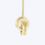 Petite Gold Interlocking Circle Necklace