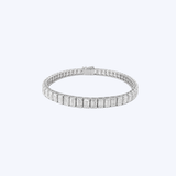 14K White Gold 15.45ctw Lab-Grown Emerald-Cut Tennis Bracelet - 7" (BCO)