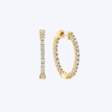 14K Yellow Gold 2.92ctw Diamond Inside/Out 27mm Hoops (HM)