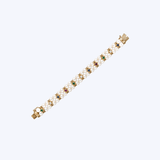 14K Yellow Gold 6mm Akoya Pearls and Mixed Gemstone Bracelet - 7"/1.23ctw (EST)