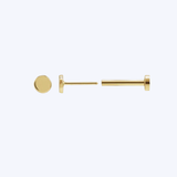 Tiny Gold Disc Press Fit Back Stud Earring