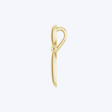 14K Yellow Gold Petite Polished Cross Pendant Necklace - 16-18" (STU)