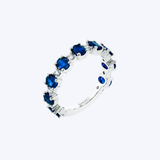 Simon G. 18K White Gold 1.76ctw Sapphire & 0.35ctw Diamond Ring - 6